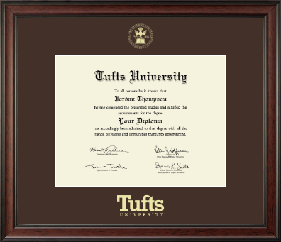 Tufts University diploma frame - Gold Embossed Diploma Frame in Studio