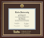 Tufts University diploma frame - Gold Engraved Medallion Diploma Frame in Hampshire