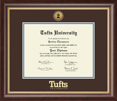 Tufts University diploma frame - Gold Engraved Medallion Diploma Frame in Hampshire