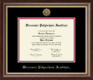Worcester Polytechnic Institute diploma frame - Gold Engraved Medallion Diploma Frame in Hampshire