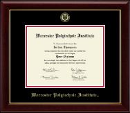 Worcester Polytechnic Institute diploma frame - Gold Embossed Diploma Frame in Gallery