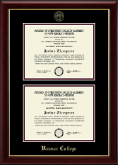 Vassar College Double Document Diploma Frame in Gallery