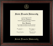 Saint Francis University diploma frame - Gold Embossed Diploma Frame in Studio