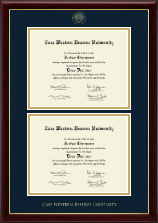Case Western Reserve University diploma frame - Double Document Diploma Frame in Gallery