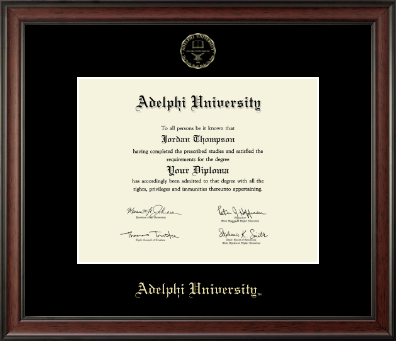Adelphi University diploma frame - Gold Embossed Diploma Frame in Studio