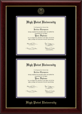 High Point University diploma frame - Double Document Diploma Frame in Gallery