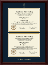 La Salle University Double Document Diploma Frame in Gallery