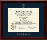 La Salle University diploma frame - Gold Embossed Diploma Frame in Gallery