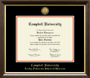 Campbell University diploma frame - Gold Engraved Medallion Diploma Frame in Hampshire