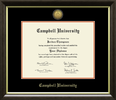 Campbell University diploma frame - Gold Engraved Medallion Diploma Frame in Hampshire