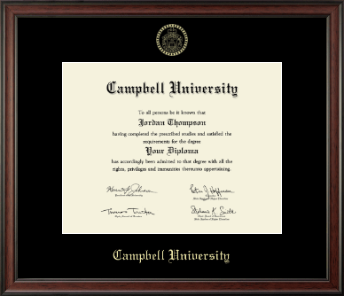 Campbell University diploma frame - Gold Embossed Diploma Frame in Studio