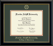 Florida A&M University diploma frame - Gold Embossed Diploma Frame in Onyx Gold