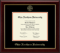 Ohio Northern University Gold Embossed Diploma Frame in Gallery