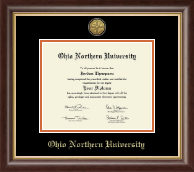 Ohio Northern University Gold Engraved Medallion Diploma Frame in Hampshire