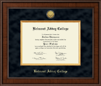 Belmont Abbey College Presidential Gold Engraved Diploma Frame in Madison