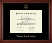Belmont Abbey College diploma frame - Gold Embossed Diploma Frame in Cambridge