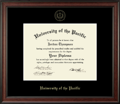 University of the Pacific diploma frame - Gold Embossed Diploma Frame in Studio