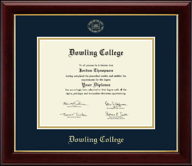 Dowling College diploma frame - Gold Embossed Diploma Frame in Gallery