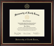University of North Texas diploma frame - Gold Embossed Diploma Frame in Studio Gold