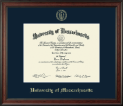 University of Massachusetts Lowell Gold Embossed Diploma Frame in Studio