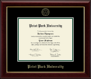 Point Park University Gold Embossed Diploma Frame in Gallery