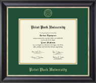 Point Park University Gold Embossed Diploma Frame in Noir