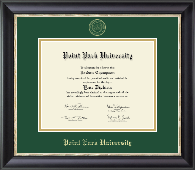 Point Park University diploma frame - Gold Embossed Diploma Frame in Noir