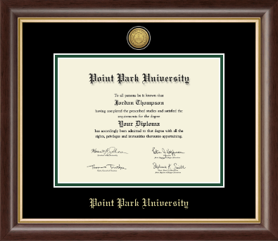 Point Park University diploma frame - Gold Engraved Medallion Diploma Frame in Hampshire