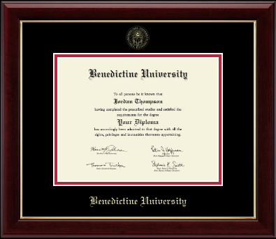 Benedictine University diploma frame - Gold Embossed Diploma Frame in Gallery