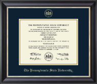 Pennsylvania State University diploma frame - Gold Embossed Diploma Frame in Noir
