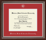 Western State Colorado University diploma frame - Silver Embossed Diploma Frame in Devonshire