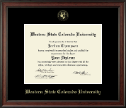 Western State Colorado University diploma frame - Gold Embossed Diploma Frame in Studio