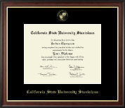 California State University Stanislaus Gold Embossed Diploma Frame in Studio Gold