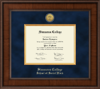 Simmons College Presidential Gold Engraved Diploma Frame in Madison