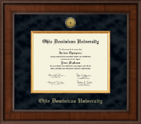 Ohio Dominican University Presidential Gold Engraved Diploma Frame in Madison