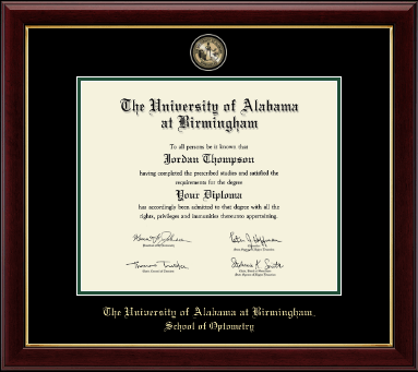 The University of Alabama at Birmingham diploma frame - Masterpiece Medallion Diploma Frame in Gallery