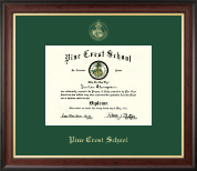Pine Crest School Gold Embossed Diploma Frame in Studio Gold