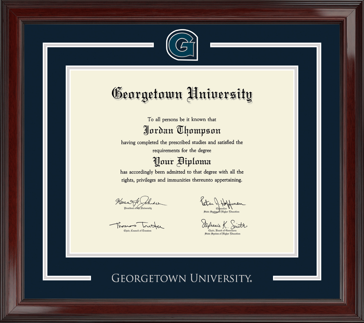 Georgetown University Spirit Medallion Diploma Frame in Encore Item