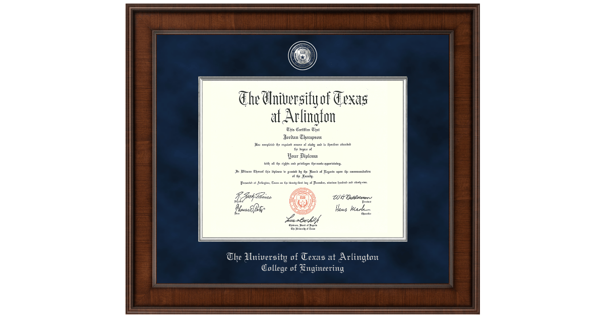 UTA College of Engineering Diploma Frames Church Hill Classics