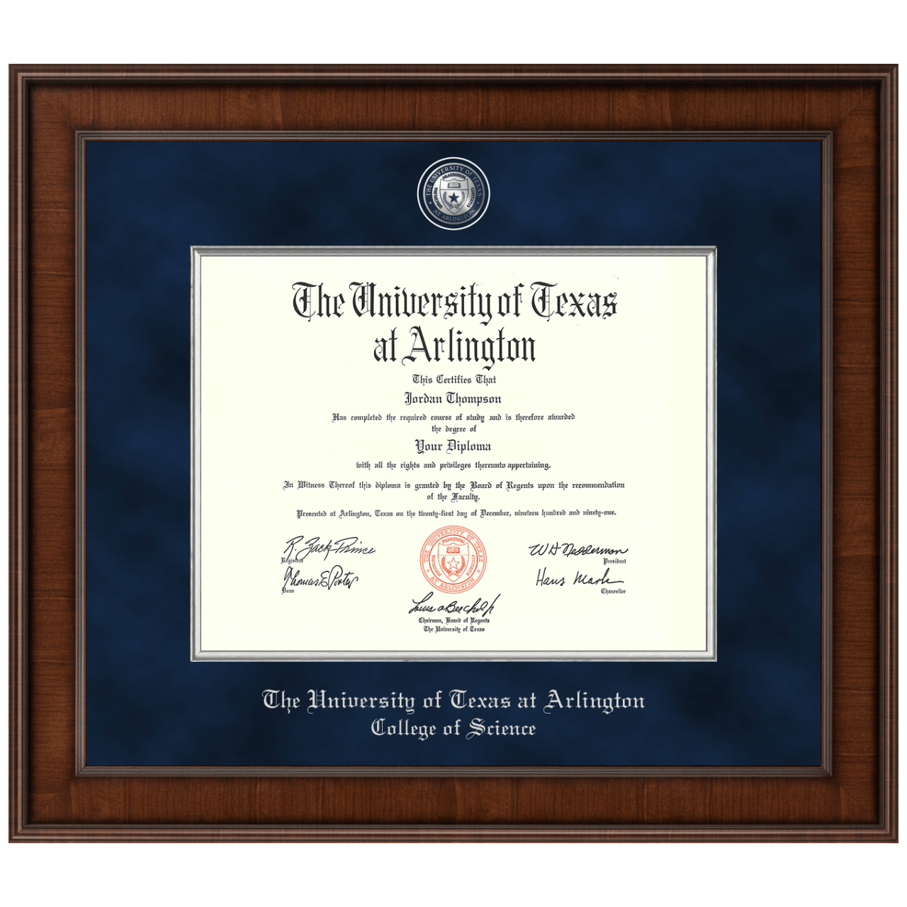 UTA College of Science Diploma Frames Church Hill Classics