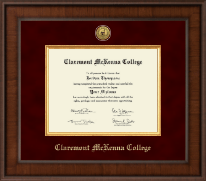 Claremont McKenna College Presidential Gold Engraved Diploma Frame in Madison