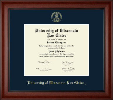 University of Wisconsin Eau Claire diploma frame - Gold Embossed Diploma Frame in Cambridge