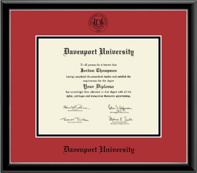 Davenport University diploma frame - Black Embossed Diploma Frame in Onexa Silver