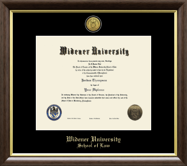 Widener University School of Law diploma frame - Gold Engraved Medallion Diploma Frame in Hampshire