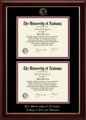 The University of Alabama Tuscaloosa diploma frame - Double Document Diploma Frame in Gallery