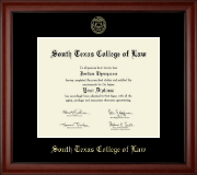 South Texas College of Law Gold Embossed Diploma Frame in Cambridge