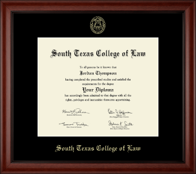 South Texas College of Law diploma frame - Gold Embossed Diploma Frame in Cambridge