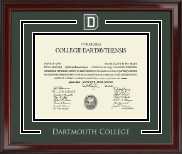 Dartmouth College Spirit Medallion Diploma Frame in Encore