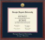 Georgia Regents University Gold Engraved Medallion Diploma Frame in Signature
