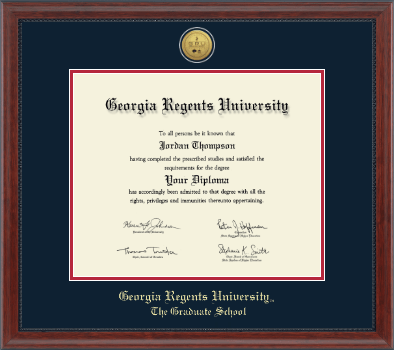 Georgia Regents University diploma frame - Gold Engraved Medallion Diploma Frame in Signature